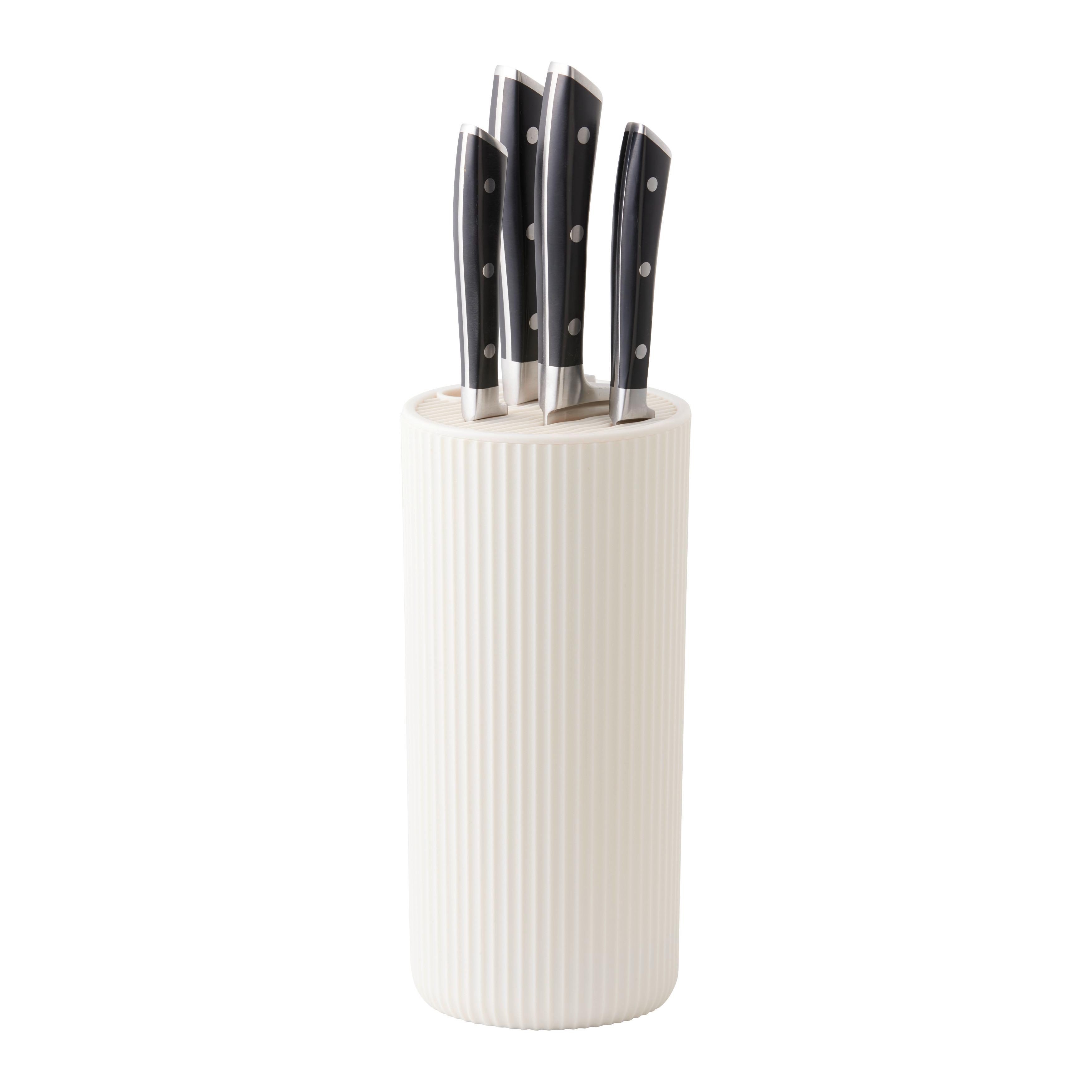 BLOC DE COUTEAUX BETTY - Beige, MODERN, matière synthétique (11/23,9cm) - Mömax