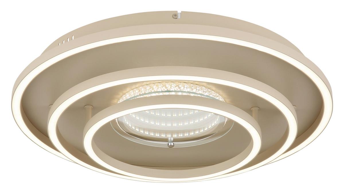 Led Stropna Svjetiljka Lawanda - bijela/boje pijeska, Design, metal/plastika (51,1/10,8cm) - Globo