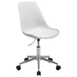 Drehstuhl Weiß - Chromfarben/Weiß, MODERN, Kunststoff/Textil (47/81-91/57,5cm) - Mömax modern living