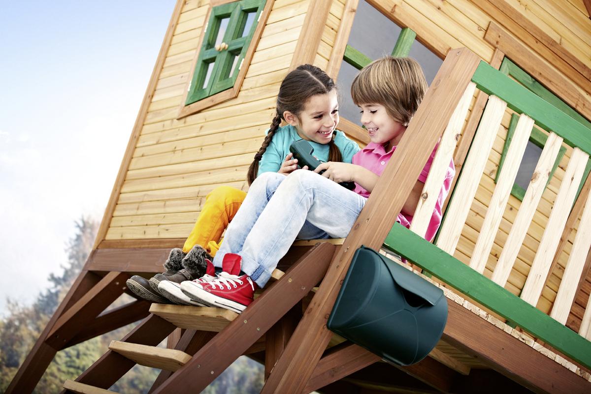 Spielhaus A030.150.00 aus Zeder Massiv - Braun/Naturfarben, KONVENTIONELL, Holz (435/291/180cm) - Ambia Garden