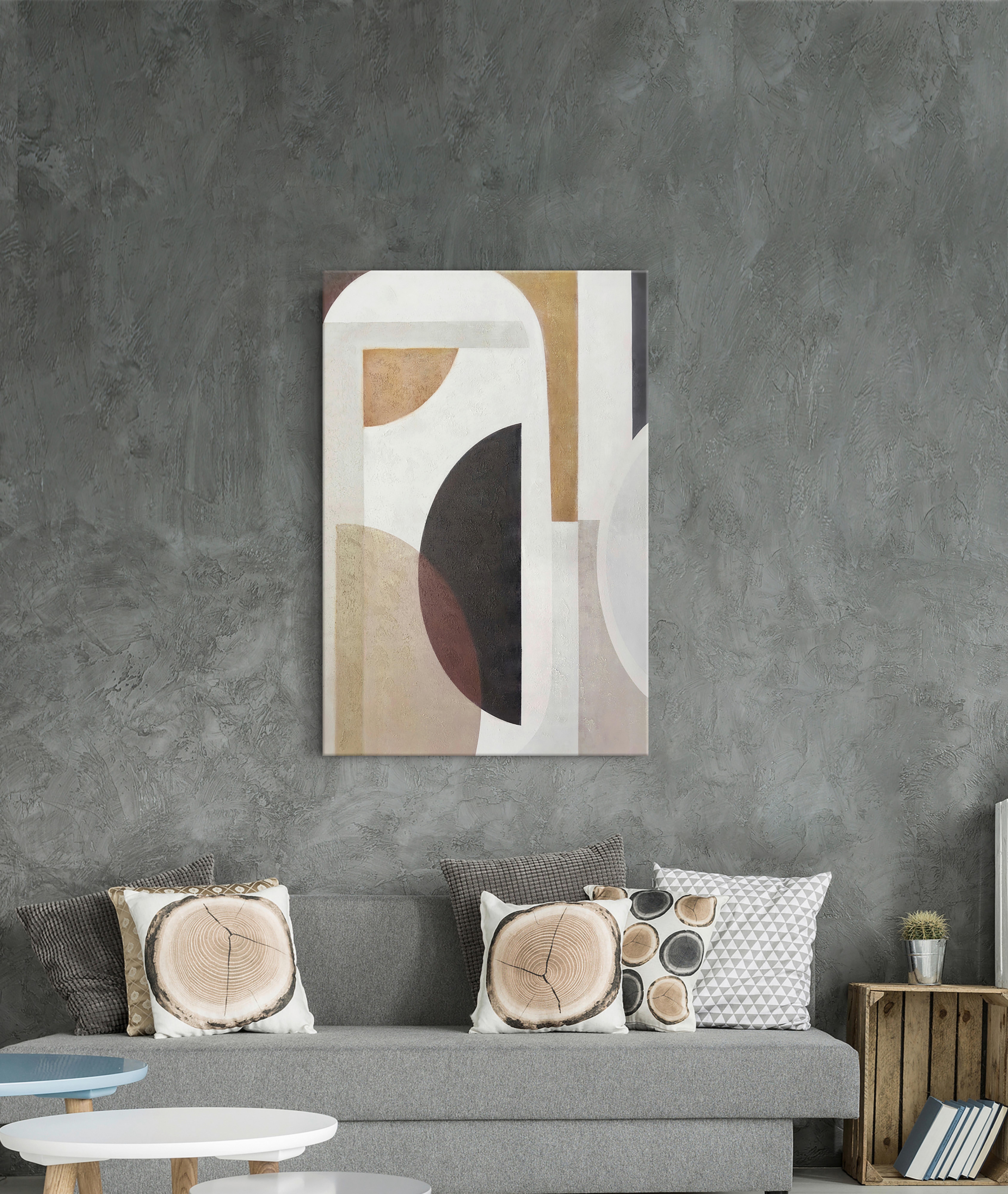 CANVASTAVLA ACRYL - multicolor, Lifestyle, trä/textil (80/120/3,5cm) - Premium Living
