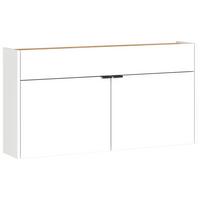 SZAFKA NA BUTY GW-AMECA - kolor dębowy/czarny, Design, materiał drewnopochodny/metal (110/57/22cm)