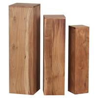 Blumentischset in Akaziefarbe 'Mumbai' - Akaziefarben, MODERN, Holz (24,5/85/24,5cm) - MID.YOU