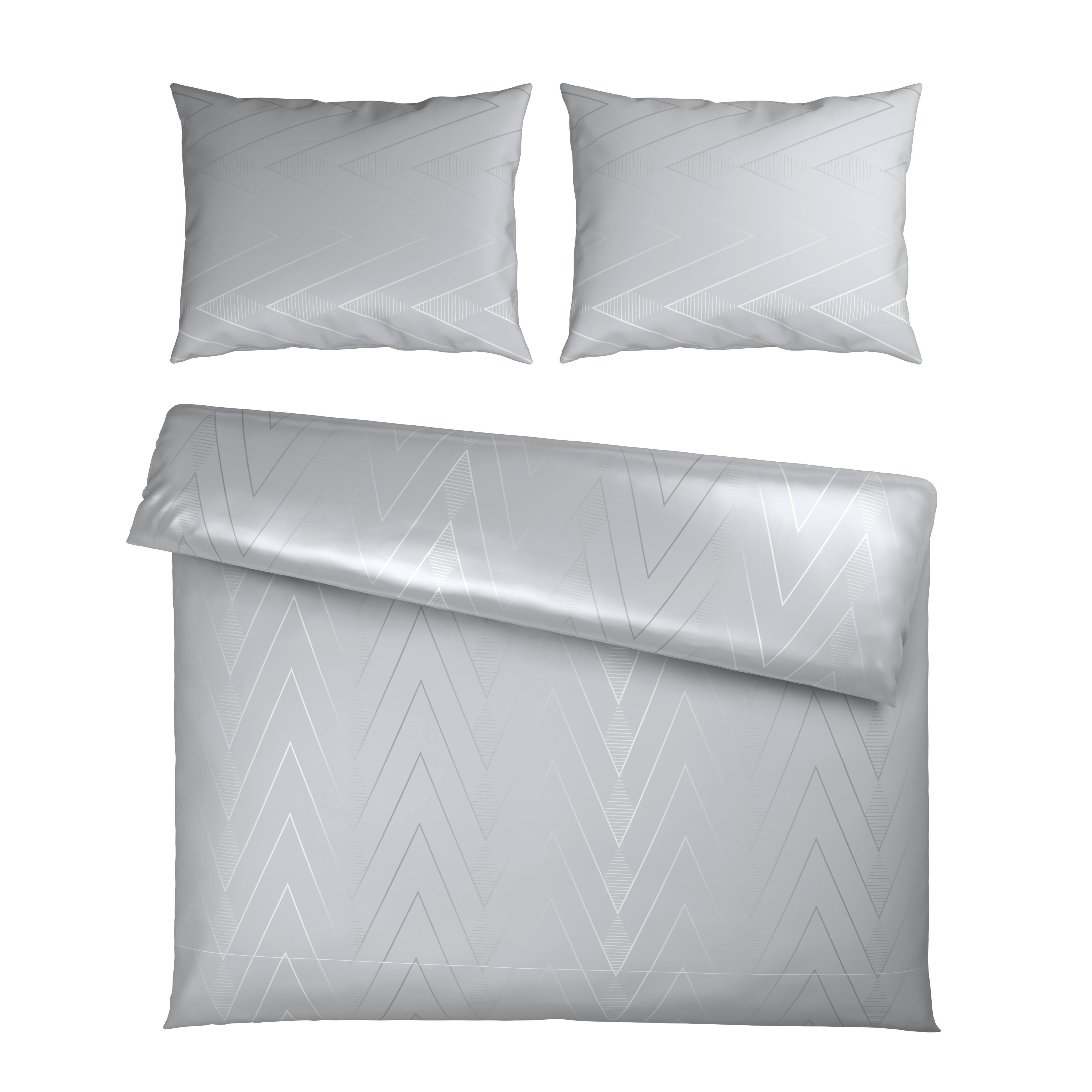 Bettwäsche Doha XXL Hellgrau ca. 200x220cm - Hellgrau, Textil (200/220cm) - Mömax