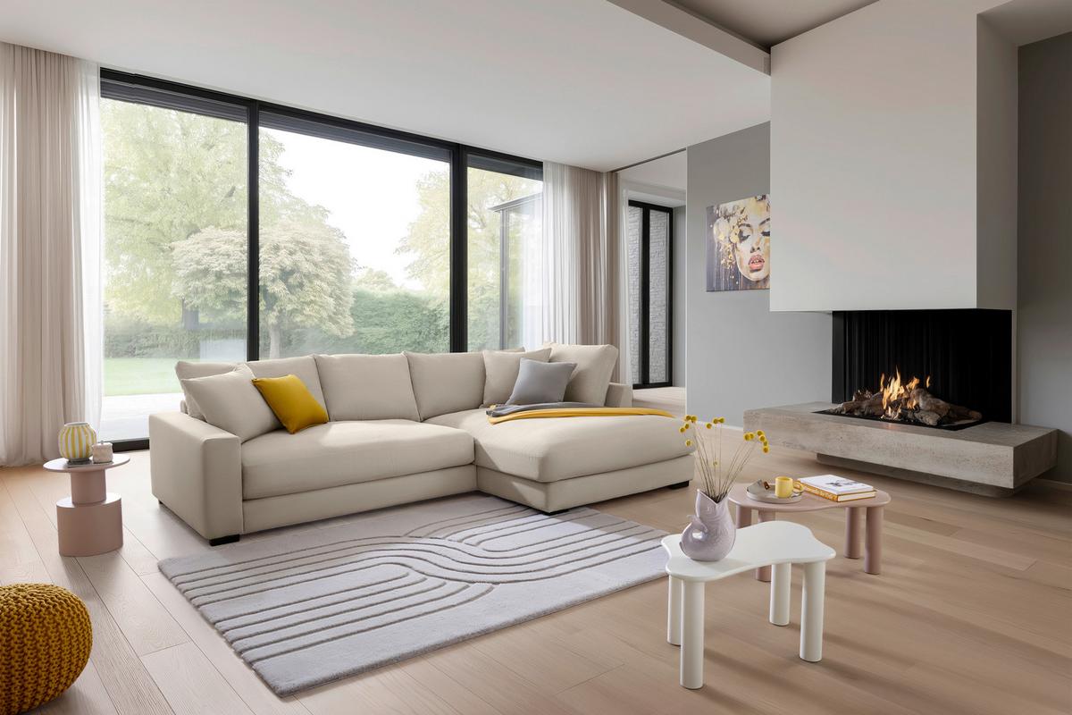 Kutna Garnitura Pedro - crna/taupe, Moderno, tekstil/plastika (300/190cm) - Mömax