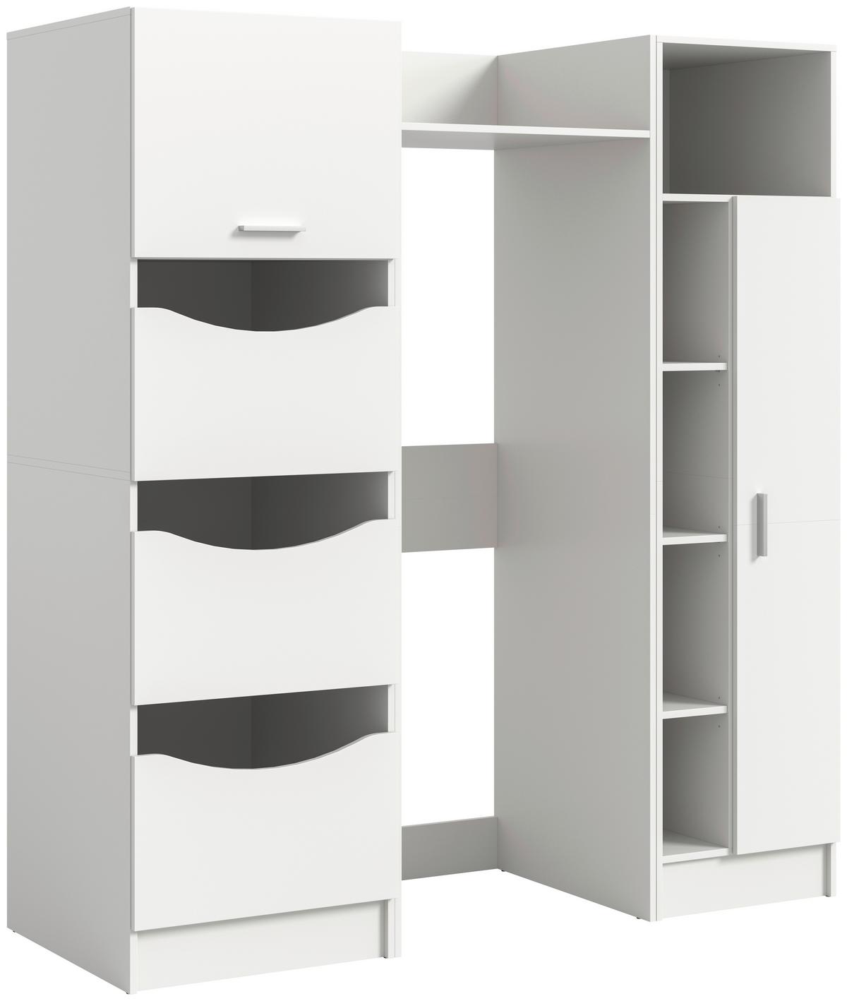 Hauswirtschaftsraum Free Weiß - Weiß, Basics, Holzwerkstoff (166/195/62cm) - MID.YOU