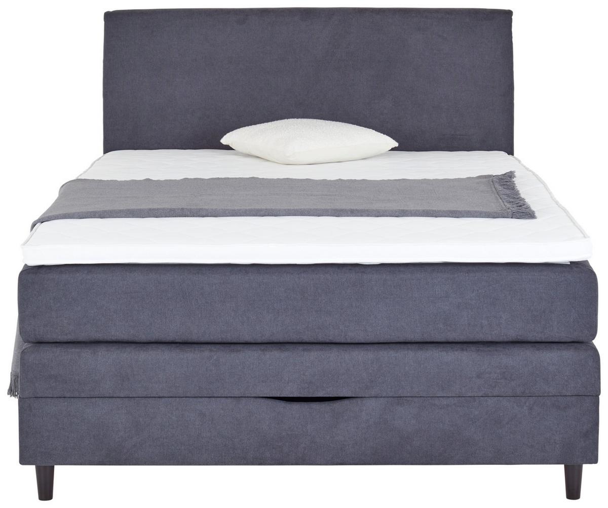 Boxspring Krevet Kleopatra - antracit, Konvencionalno, drvni materijal/tekstil (140/200cm) - Modern Living
