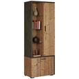 Vitrine Grau/fichte - Fichtefarben/Schwarz, MODERN, Holzwerkstoff/Kunststoff (68/192/40cm) - Mömax modern living Vitrine Grau/fichte - Fichtefarben/Schwarz, MODERN, Holzwerkstoff/Kunststoff (68/192/40cm) - Mömax modern living