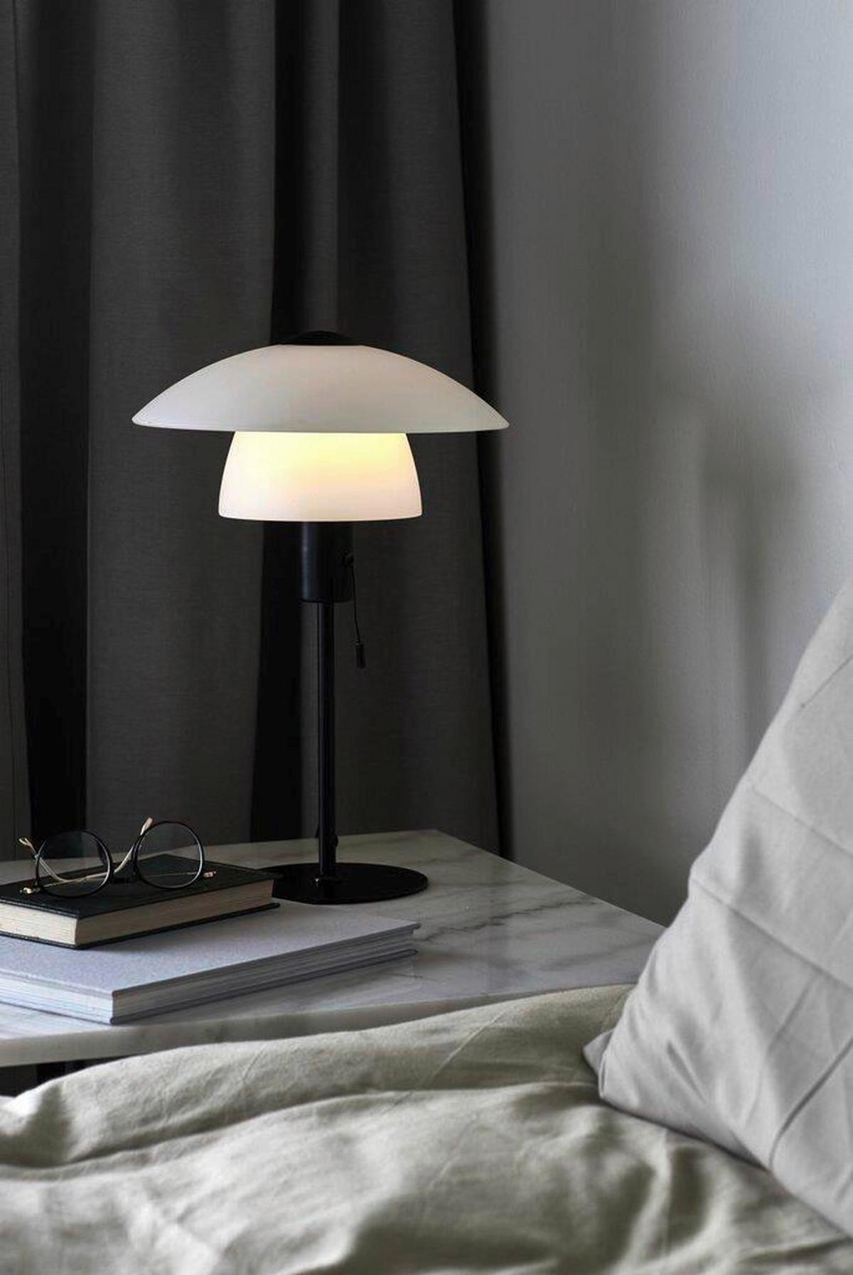 LAMPA STOŁOWA VERONA TILA /  JAPANDI - biały/czarny, Design, metal/szkło (27,5/40cm) - Nordlux