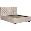 Oblazinjena Postelja Miami Storage, 180x200, Krem - črna/krem barve, Design, tekstil/les (180/200cm) - Modern Living