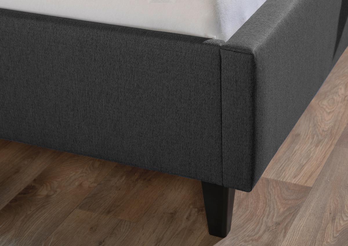 Polsterbett Aiken Anthrazit ca. 180x200 cm - Anthrazit/Schwarz, MODERN, Holz/Textil (180/200cm) - Livetastic