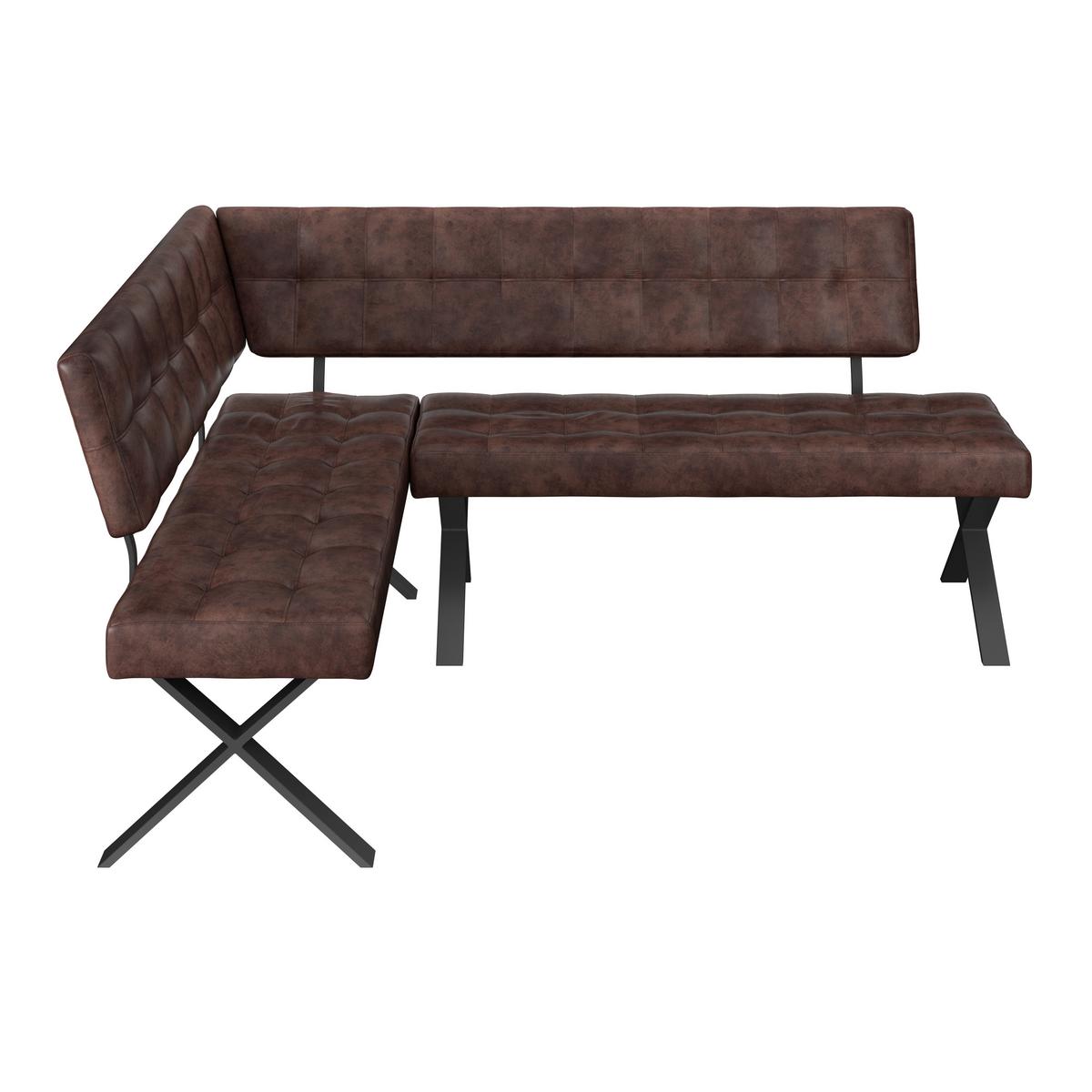 Kotna Klop Donna, Vintage Rjava, 150 X 200 Cm - rjava/antracit, Moderno, kovina/tekstil (150/200cm)