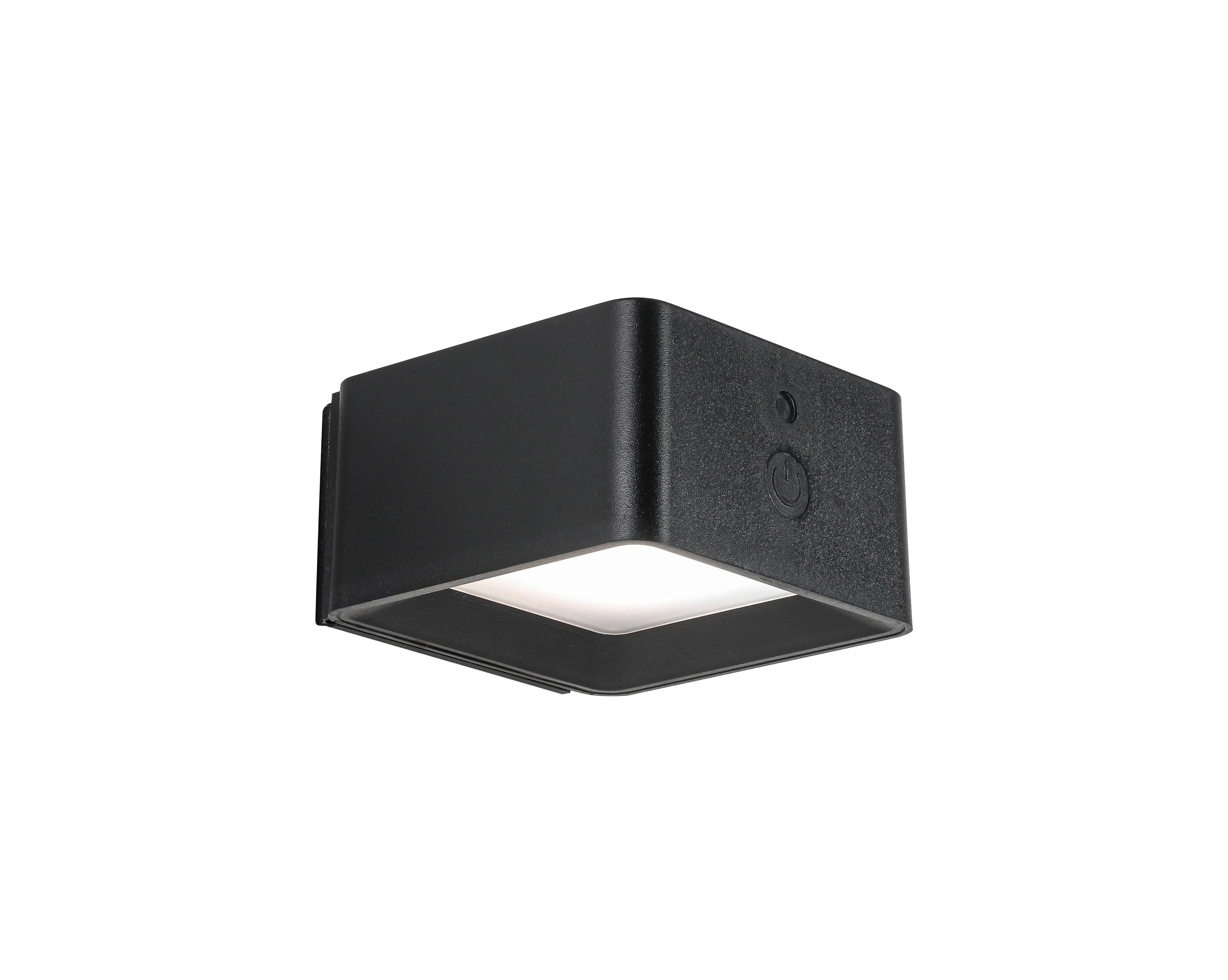 Zidna Led Lampa Qiop - crna, Moderno, metal/plastika (8,6/8/4,5cm) - Mömax
