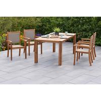 GARTENSET CASTILLA - Naturfarben, MODERN, Holz/Kunststoff - Gardenson