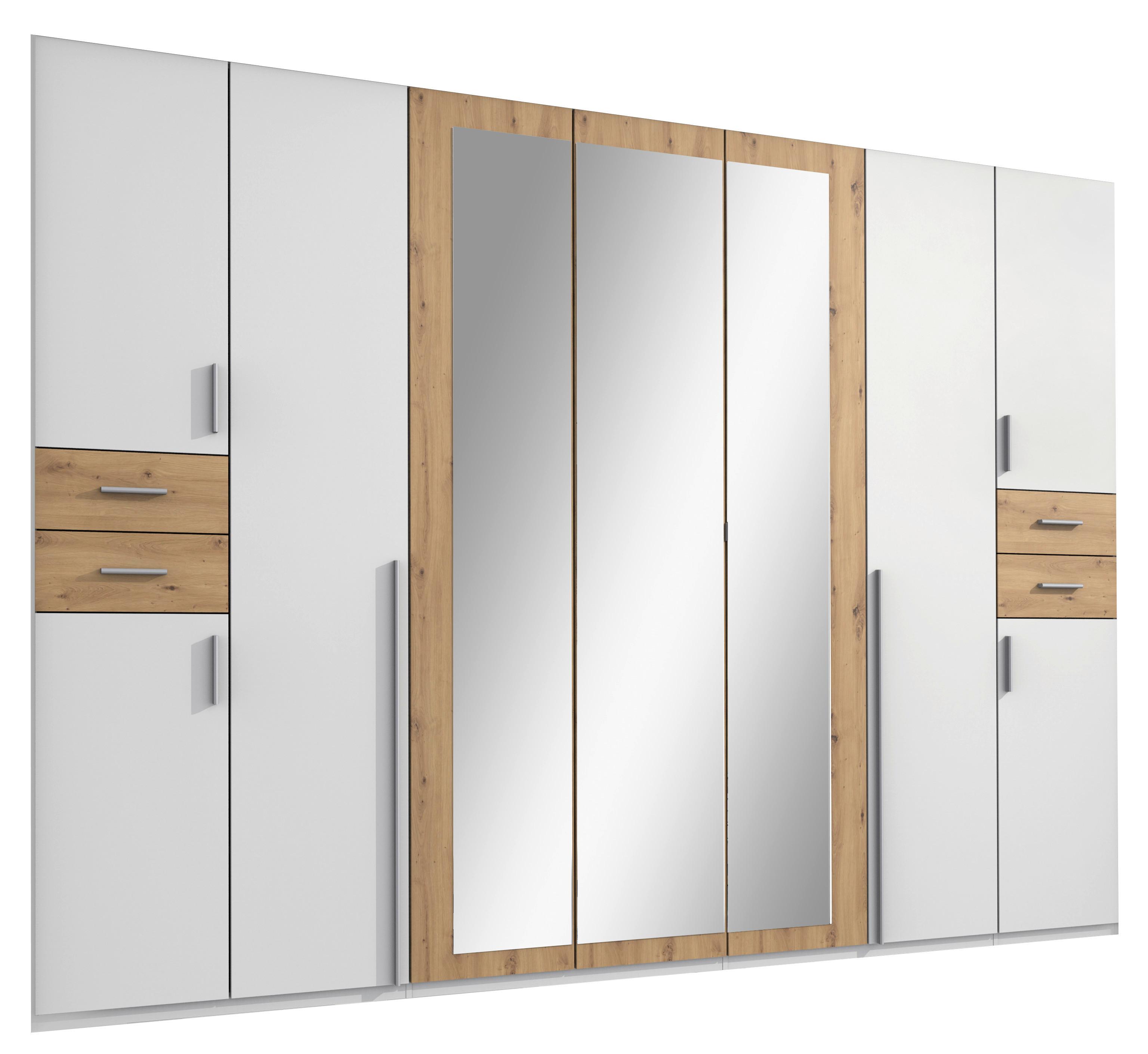 Ormar S Klasičnim Vratima Vegas - bijela/srebrne boje, Basics, drvni materijal (313/208/58cm) - Modern Living