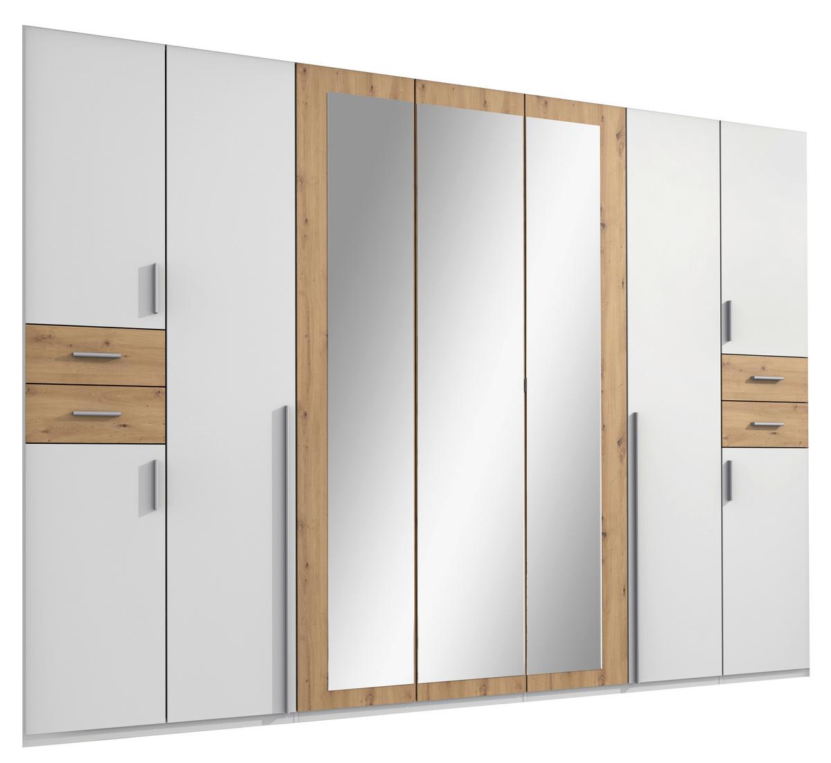 Ormar S Klasičnim Vratima Vegas - bijela/srebrne boje, Basics, drvni materijal (313/208/58cm) - Modern Living