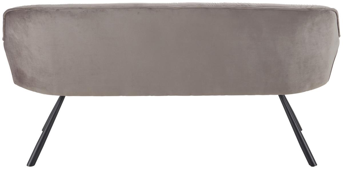Klupa Eileen - siva/crna, Moderno, metal/tekstil (171/88/65cm) - Premium Living