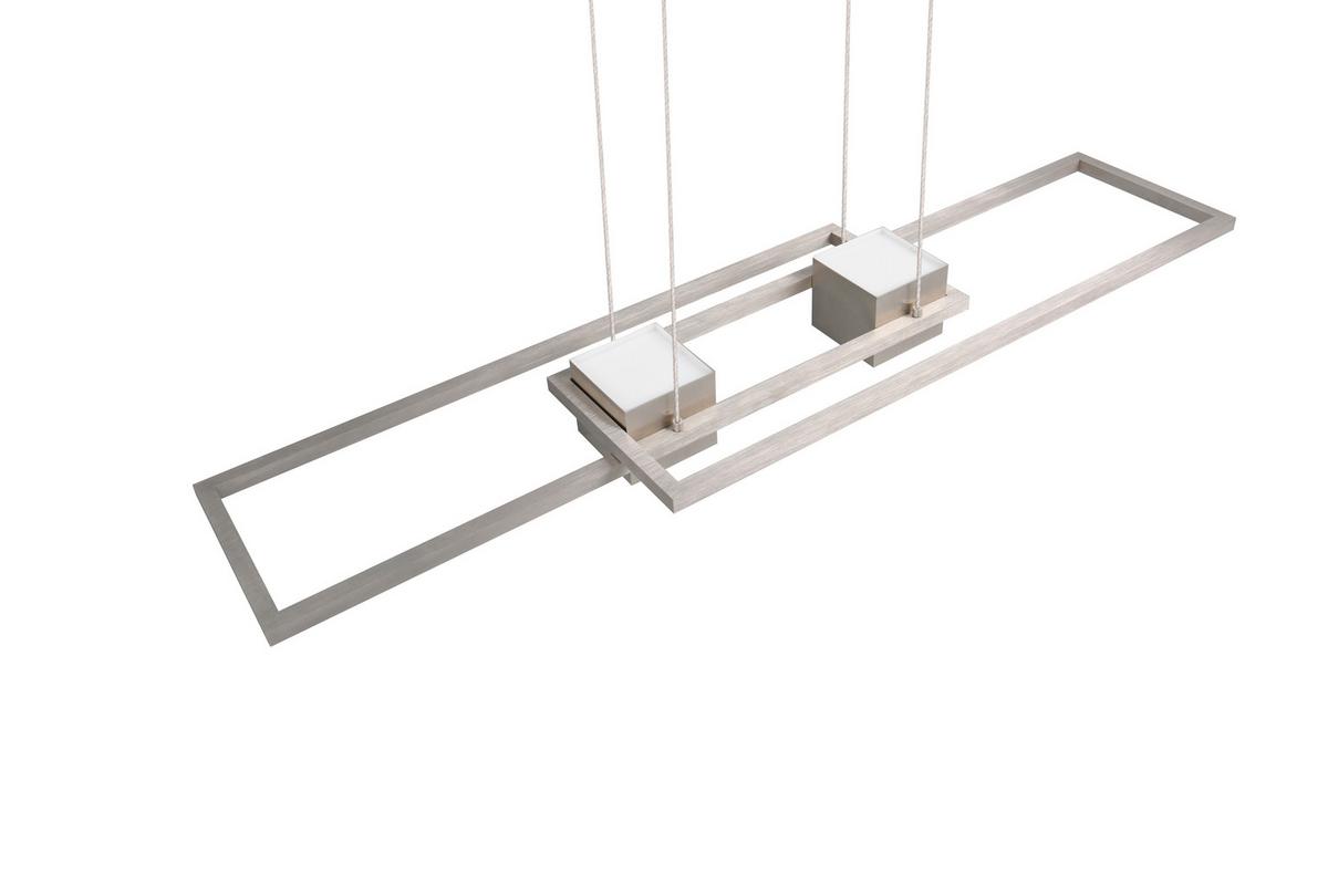 LED-Hängeleuchte Albany max. 37 Watt - Alufarben/Nickelfarben, Design, Metall (100/28/150cm) - Trio Leuchten