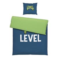 JUGENDBETTWÄSCHESET LEVEL -EXT- - Blau/Grün, Textil (160/210cm) - Modern Living