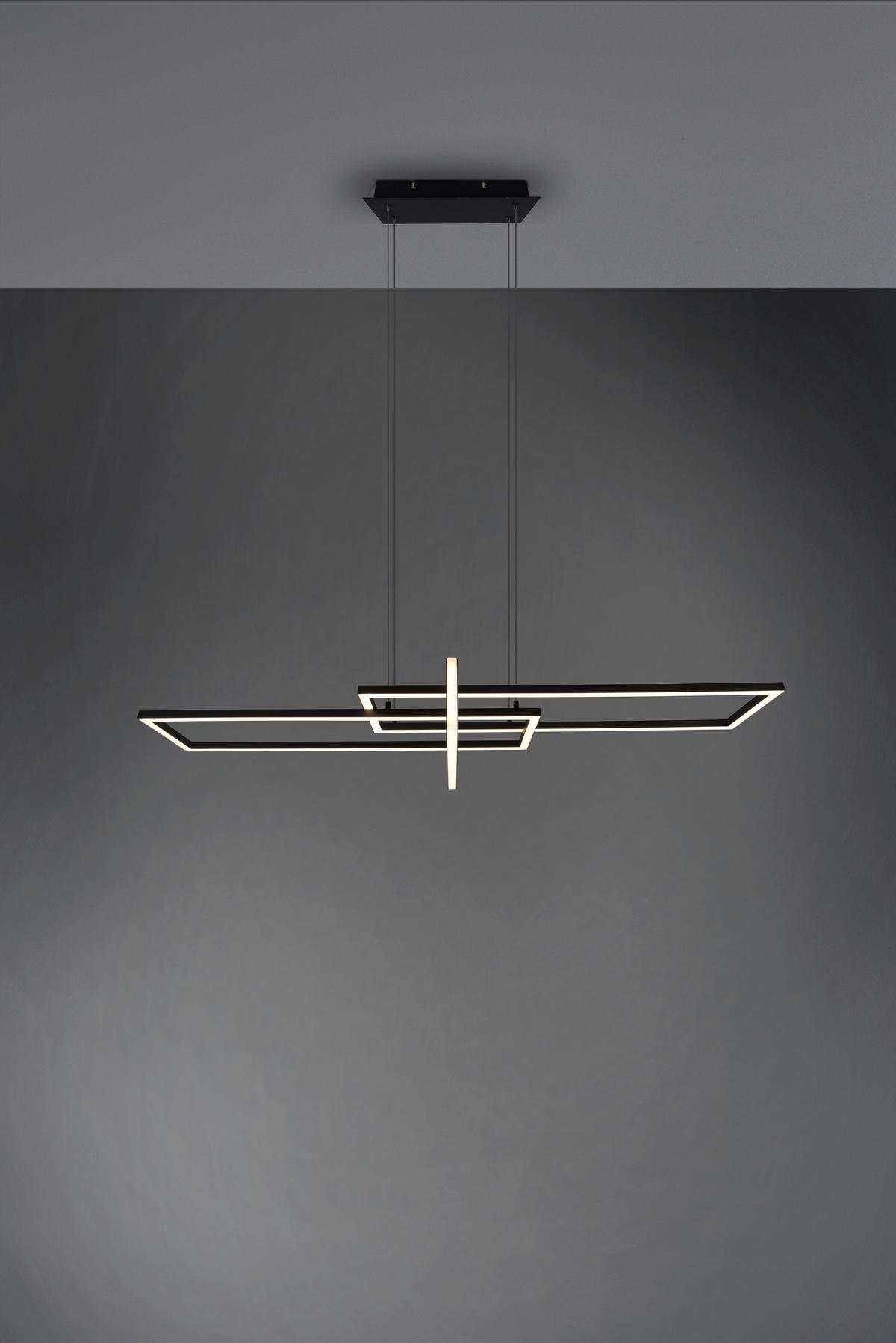 LED-Hängeleuchte Salinas in Schwarz max. 34 Watt - Schwarz, Design, Metall (110/40/150cm) - Trio Leuchten