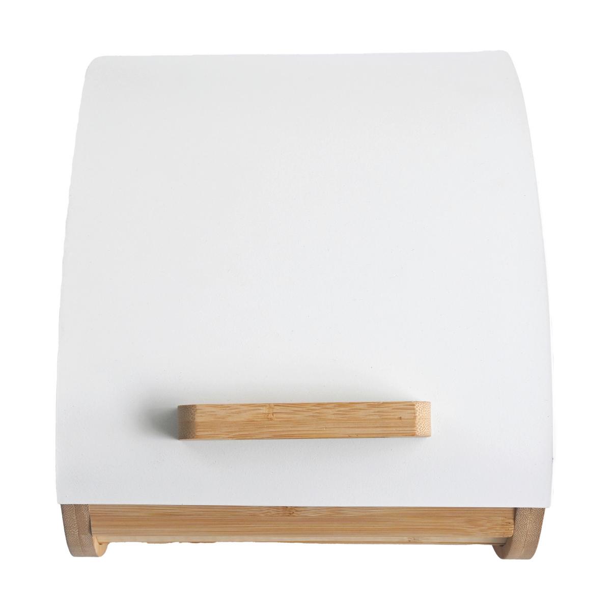Brotbox Svea - S Naturfarben/Weiß - Naturfarben/Weiß, MODERN, Holz/Metall (25/20/15,5cm) - Mömax