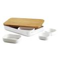 Bentobox Miko in Weiß/Natur - Naturfarben/Weiß, Holz/Kunststoff (39,12/26,67/6,22cm) - MÖMAX modern living