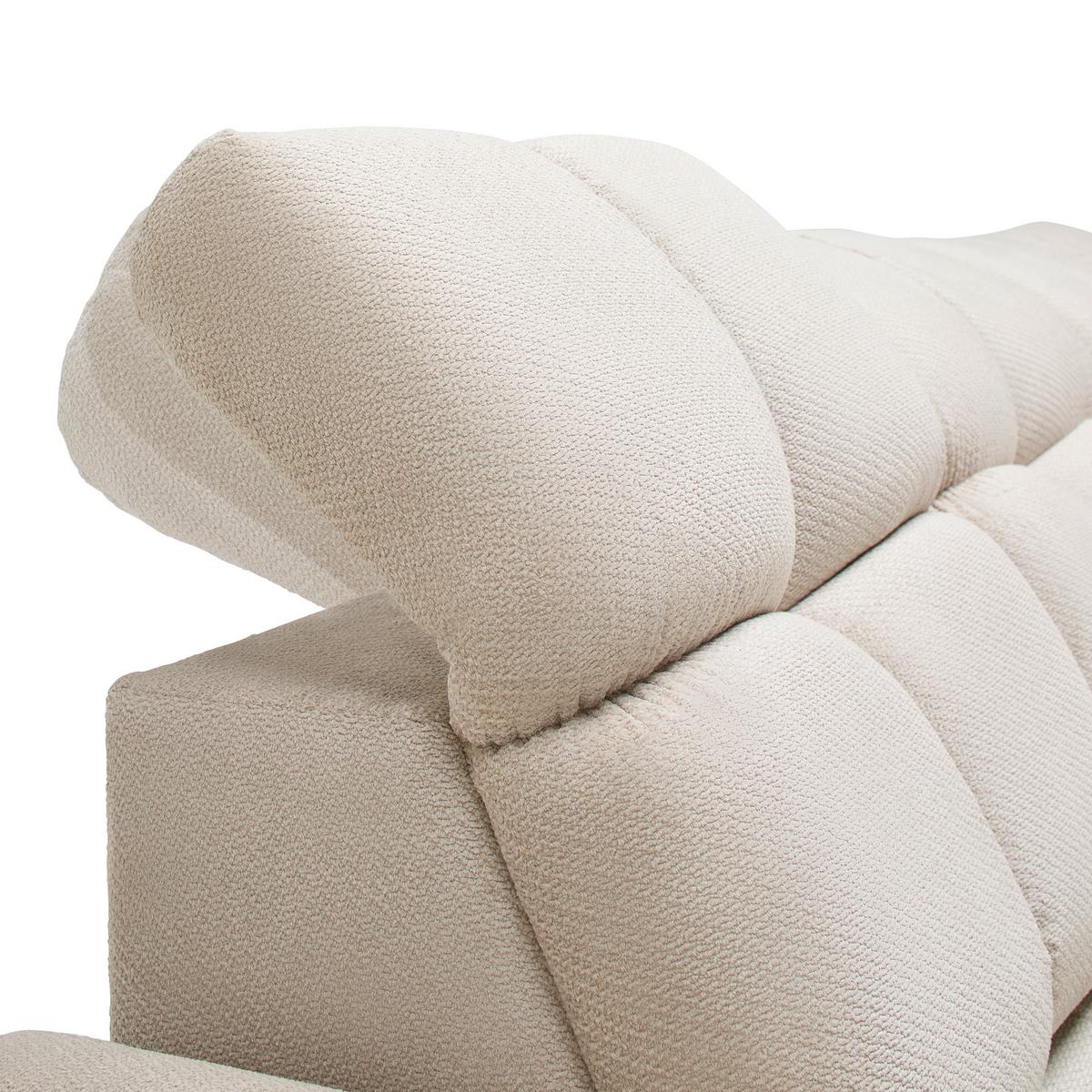 Ecksofa Tollo L Beige - Beige/Schwarz, MODERN, Holz/Holzwerkstoff (302/217cm) - Premium Living