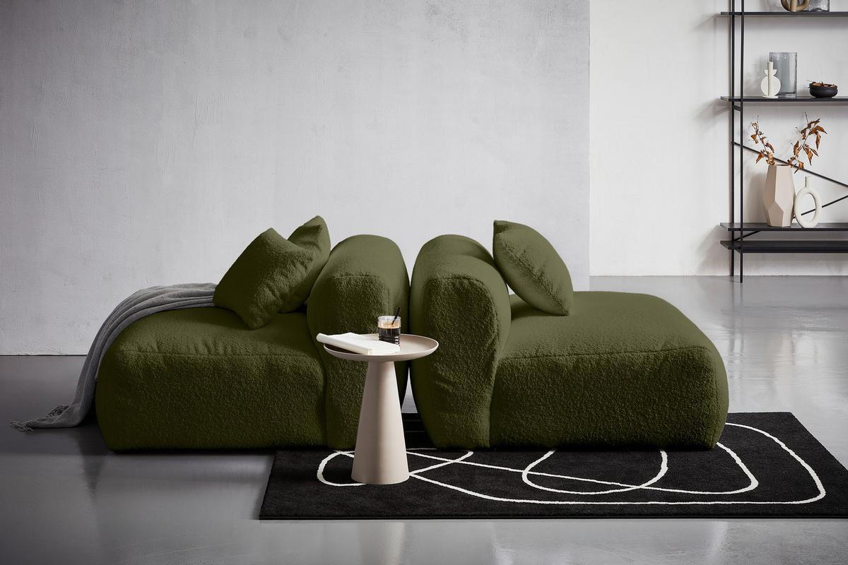Modul Sofaelement Bloom Olivgrün - Olivgrün, Trend, Textil (100/70/122cm) - Livetastic