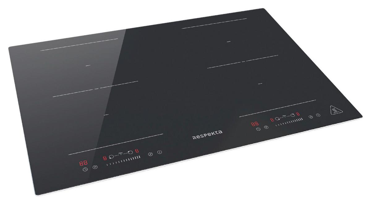 Induktionskochfeld Fynn ca. 77/6 cm Schwarz - Schwarz, Trend, Glas/Metall (77/6cm) - Respekta