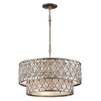 Viseća Svjetiljka Lucia Fe-Lucia-P-E-2tr - srebrne boje, Konvencionalno, staklo/metal (62.2/48cm) - Elstead Lighting