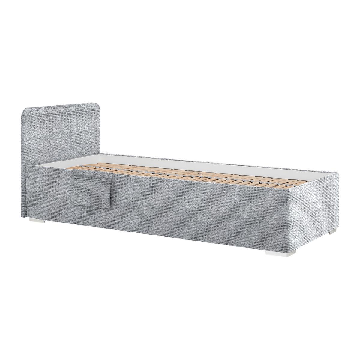 Bett Remi Dunkelgrau ca. 90x200cm - Chromfarben/Dunkelgrau, KONVENTIONELL, Holz/Kunststoff (90/200cm) - Mömax