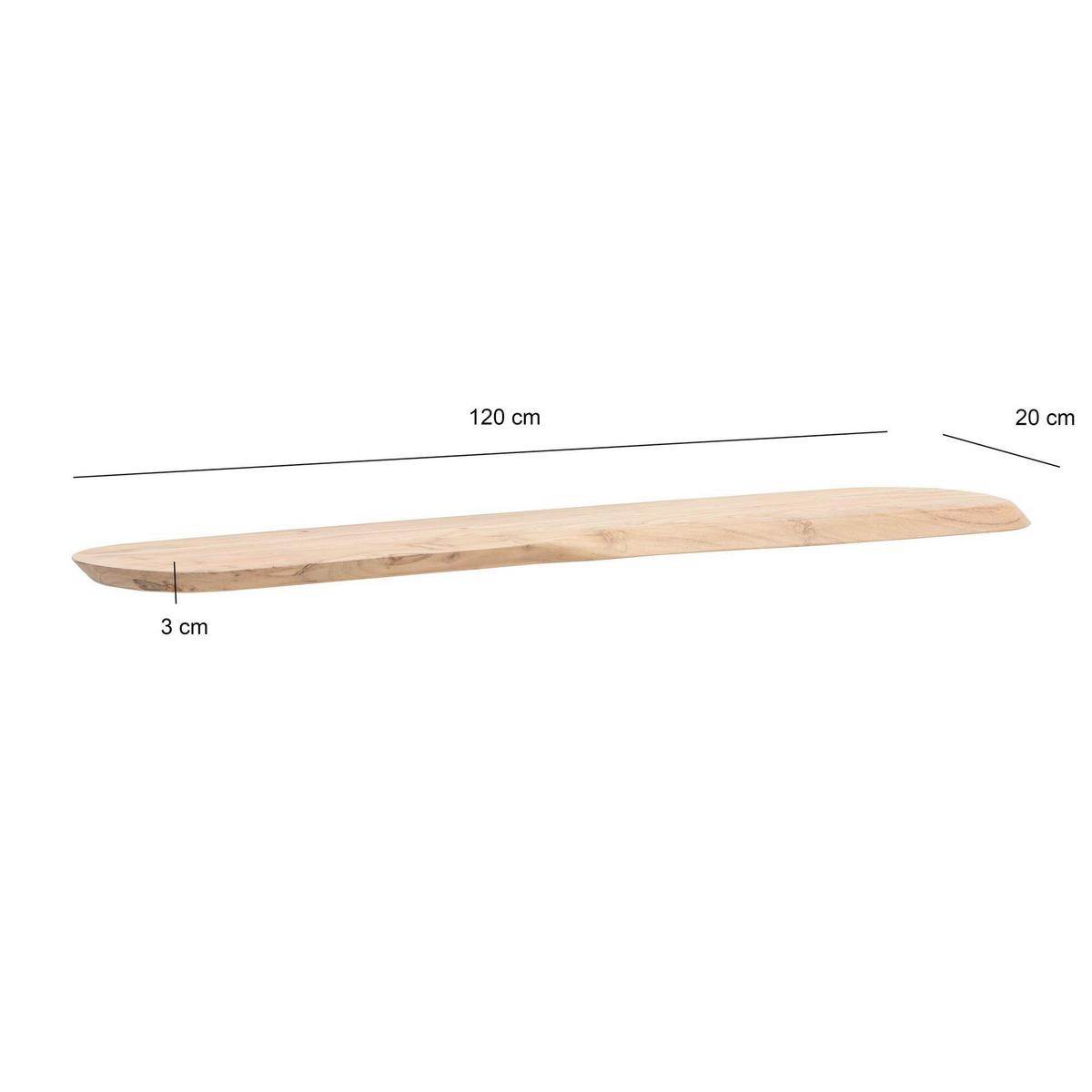 Wandboard Wl7.404 - Akaziefarben, Design, Holz (120/3/20cm) - Livetastic