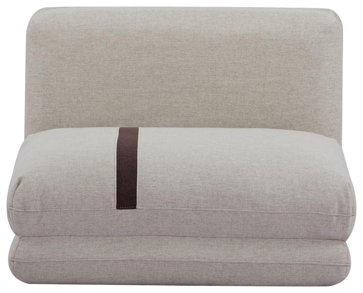 FOTEL Z FUNKCJĄ SPANIA ALMA - beżowy/ciemnobrązowy, Design, tkanina (78/58/82cm) - Livetastic