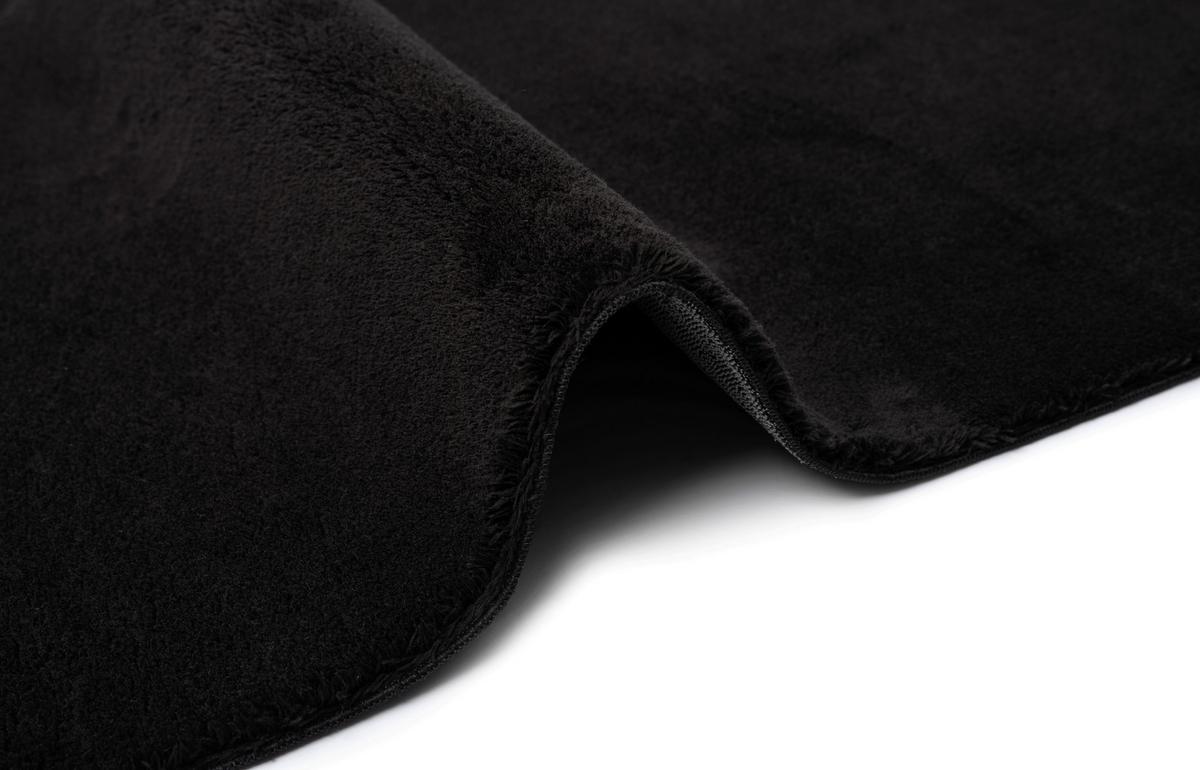 Fellteppich Loft Schwarz ca. 140x200cm - Schwarz, KONVENTIONELL, Textil (140/200cm)