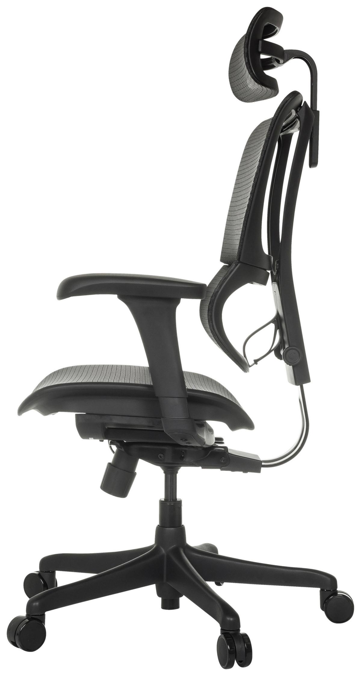 Drehstuhl Ergohuman Slim Eco M Gen2 Schwarz - Schwarz, MODERN, Kunststoff/Textil (69/112 - 134/63cm) - MID.YOU