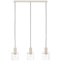 Hängeleuchte Göteborg Beige max. 60 Watt - Transparent/Beige, Basics, Glas/Metall (98/18/150cm) - Brilliant