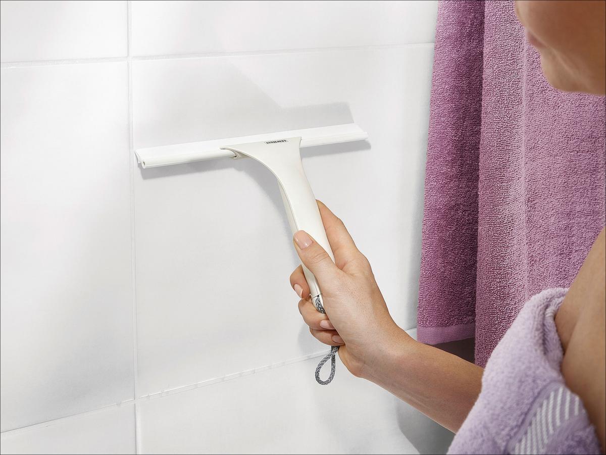 Zuhanykabin-lehúzó Cabino Shower Slider - fehér, műanyag/Üveg (30/24/4cm) - Leifheit