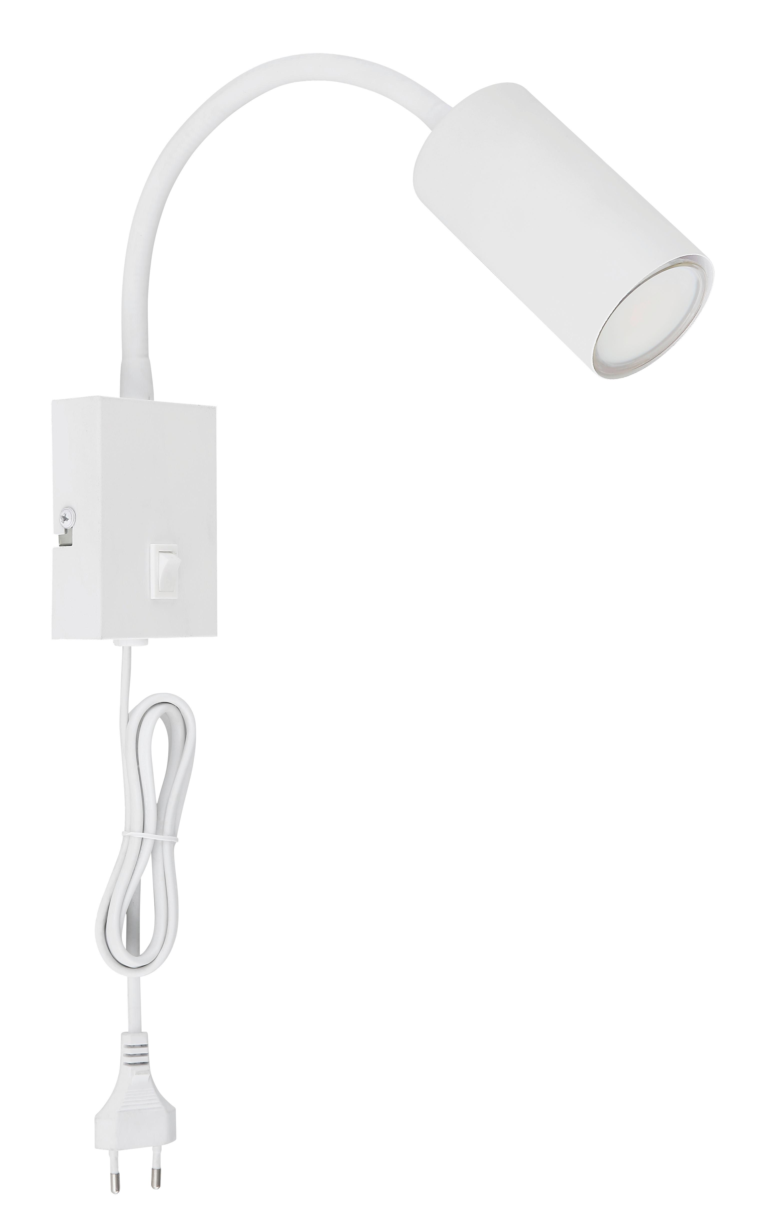 VÄGGSTRÅLKASTARE WITMO2 - vit, Modern, metall (7/7/44cm) - Mömax