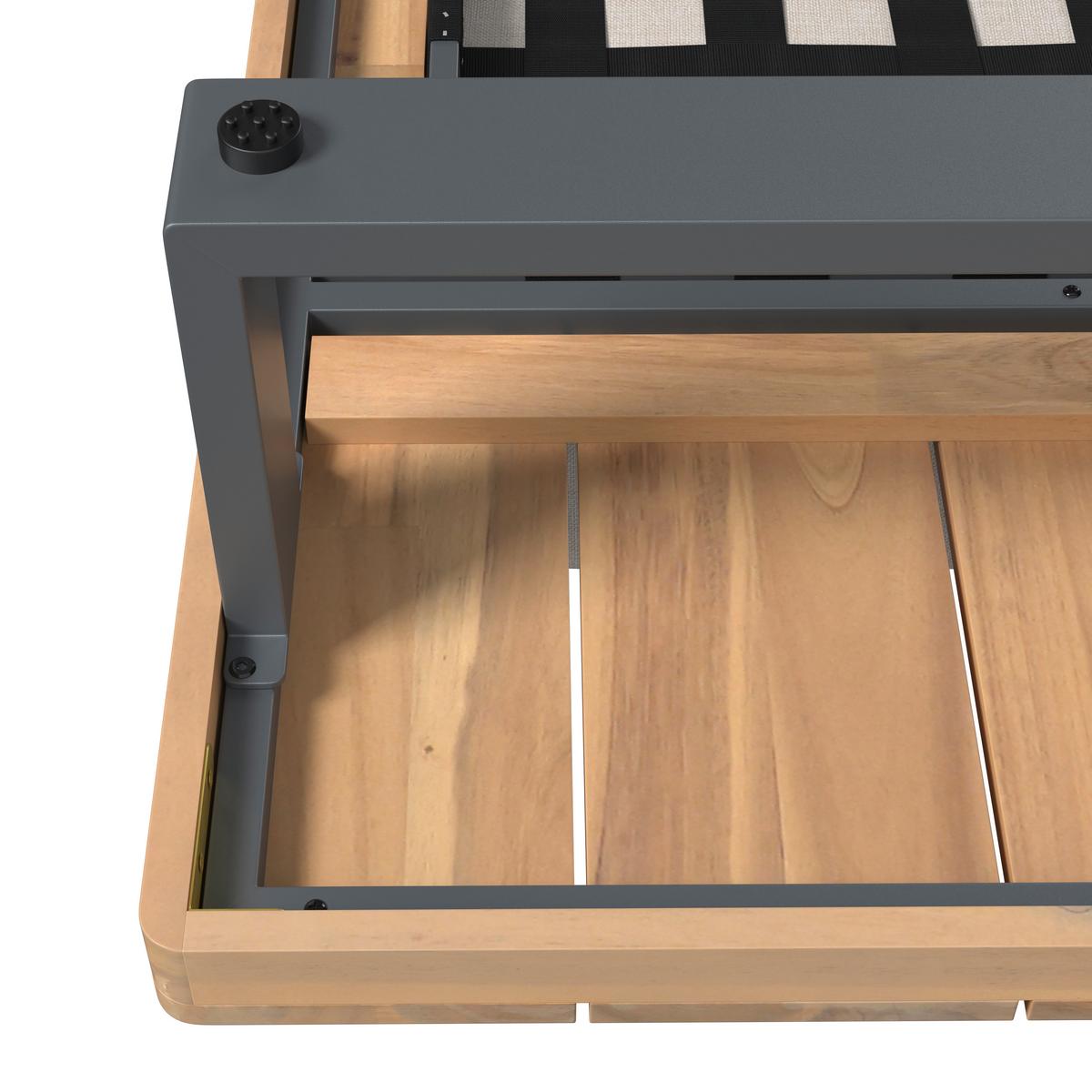 LOUNGEGARNITUR GABRIEL - Akaziefarben, Natur, Holz/Metall (173/73/82cm) - Mömax