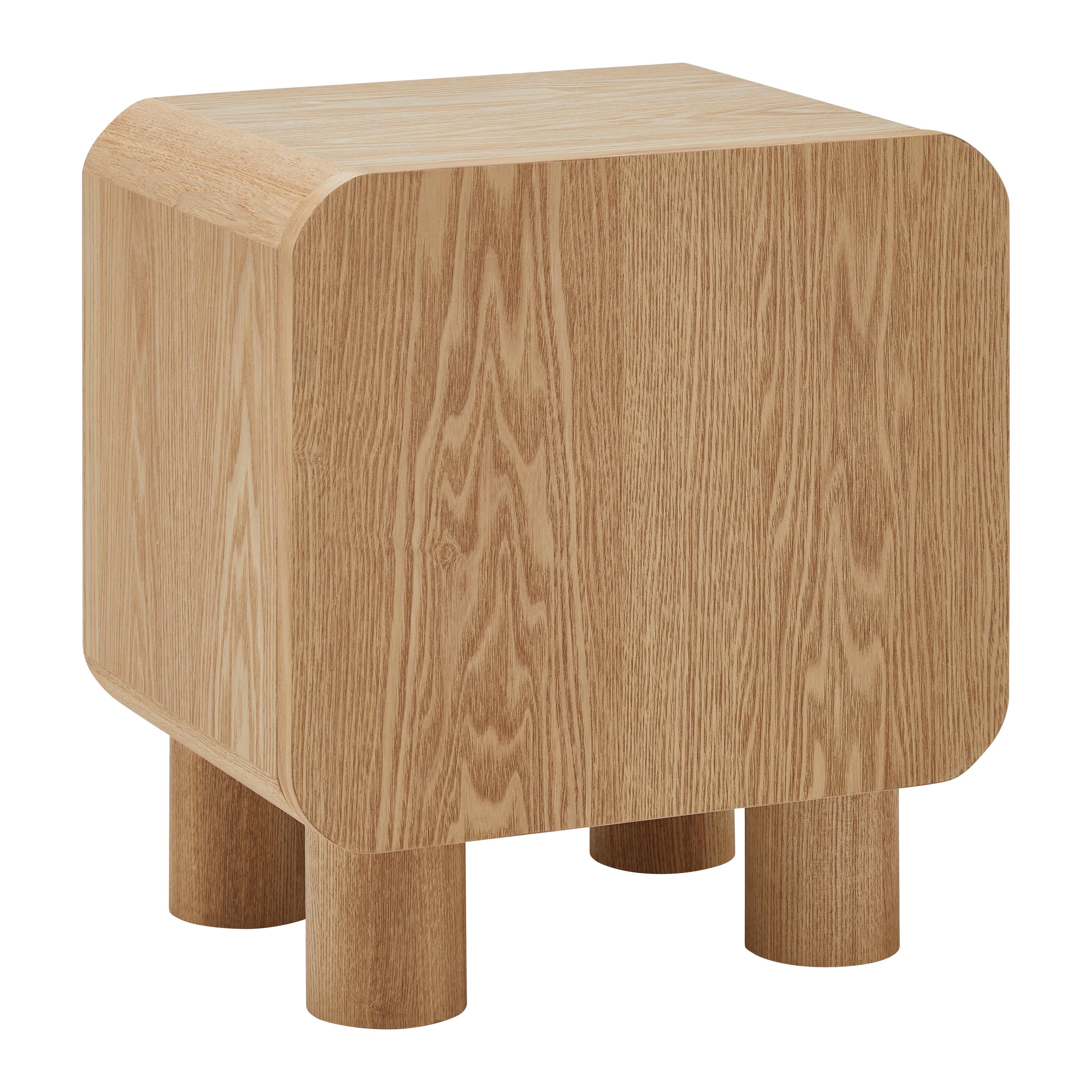 Nachtkästchen Alva Naturfarben - Naturfarben, MODERN, Holz/Holzwerkstoff (40/45/30cm) - Premium Living