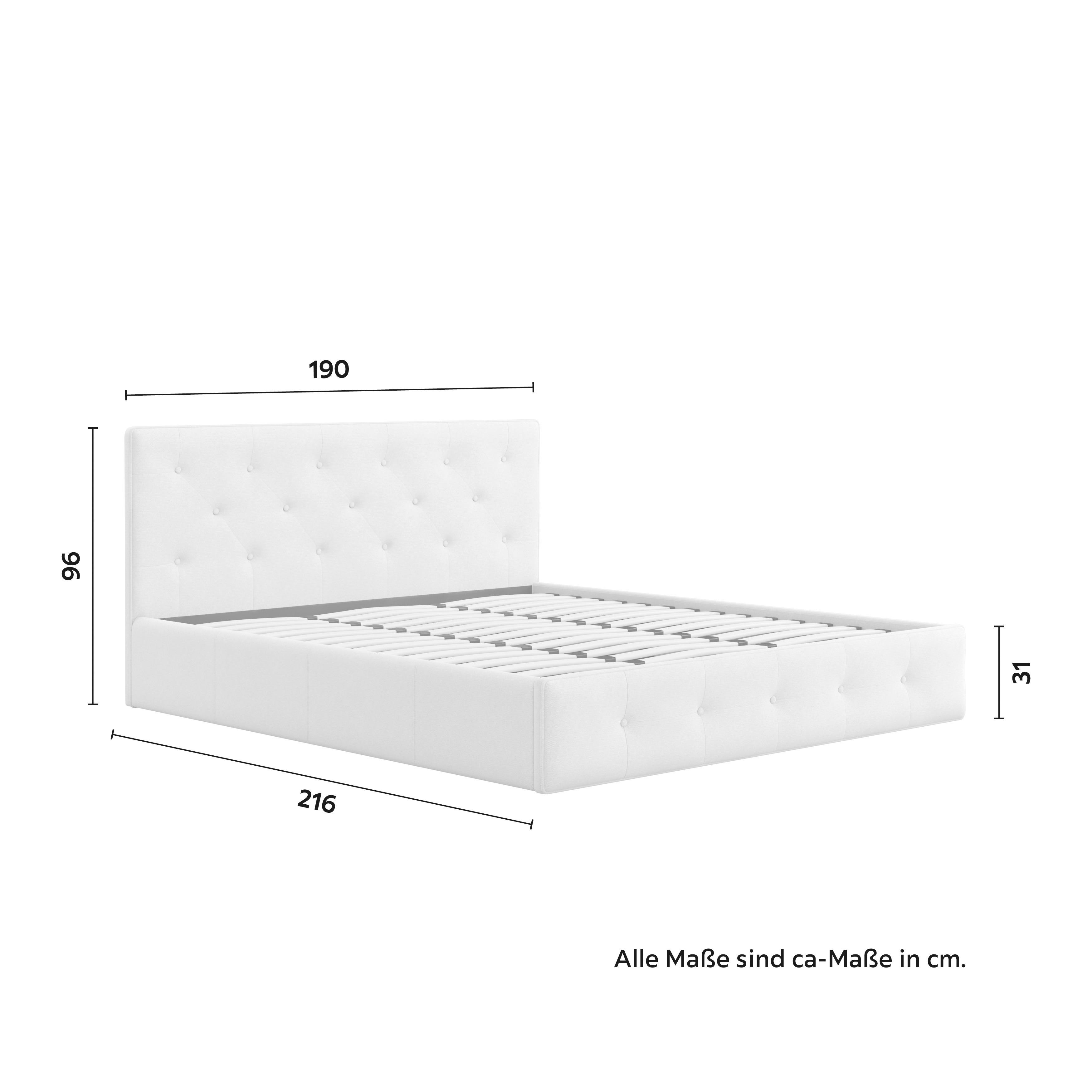 STOPPAD SÄNG JULIE - svart/naturfärgad, Modern, metall/trämaterial (180/200cm) - Bessagi Home