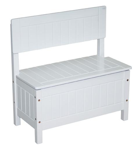 Klop S Skrinjo Lilli - bela, Romantika, les (57/58,5/29cm) - Modern Living