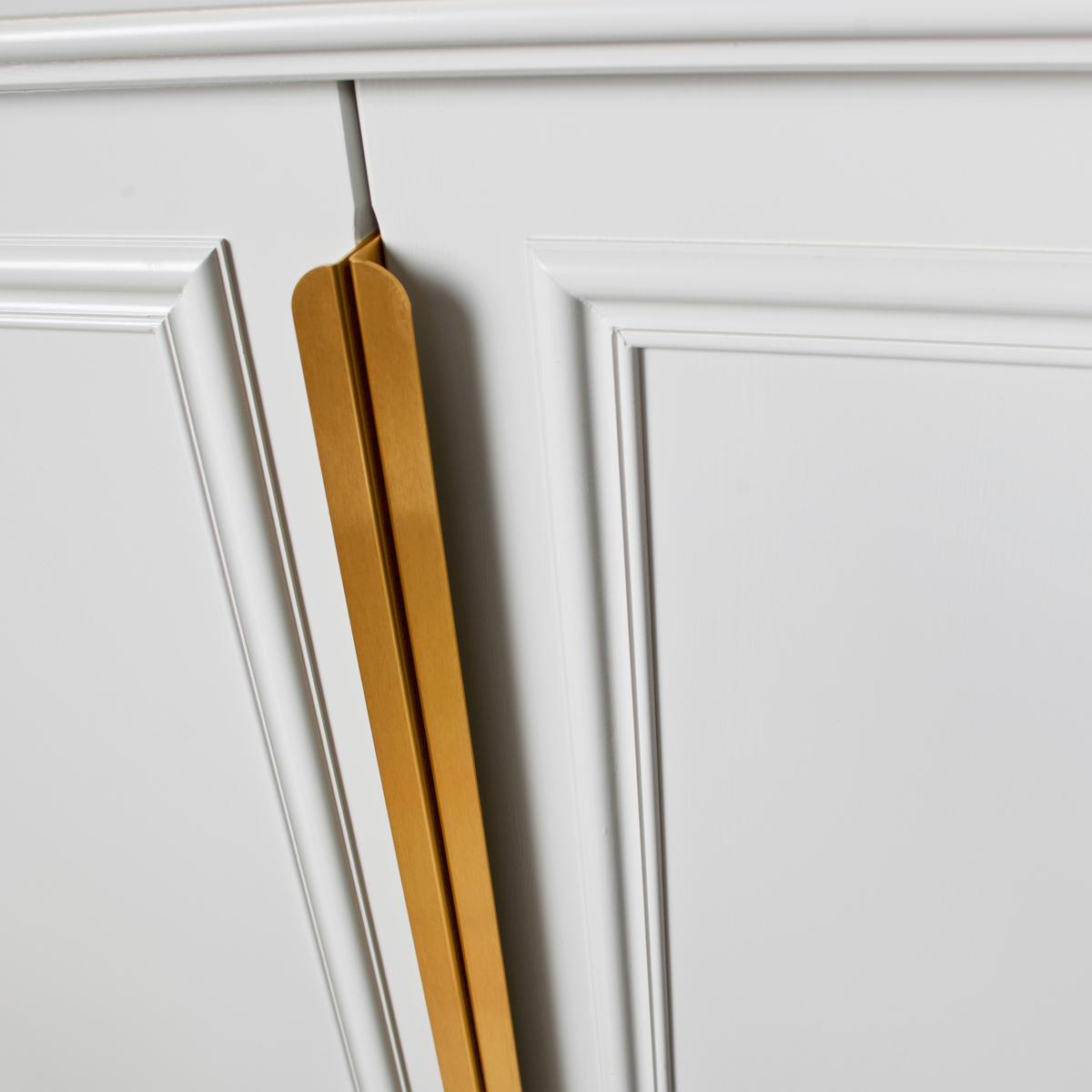 Drehtürenschrank Organize Grau - Roségold/Grau, Basics, Holz/Metall (110/215/44cm) - MID.YOU