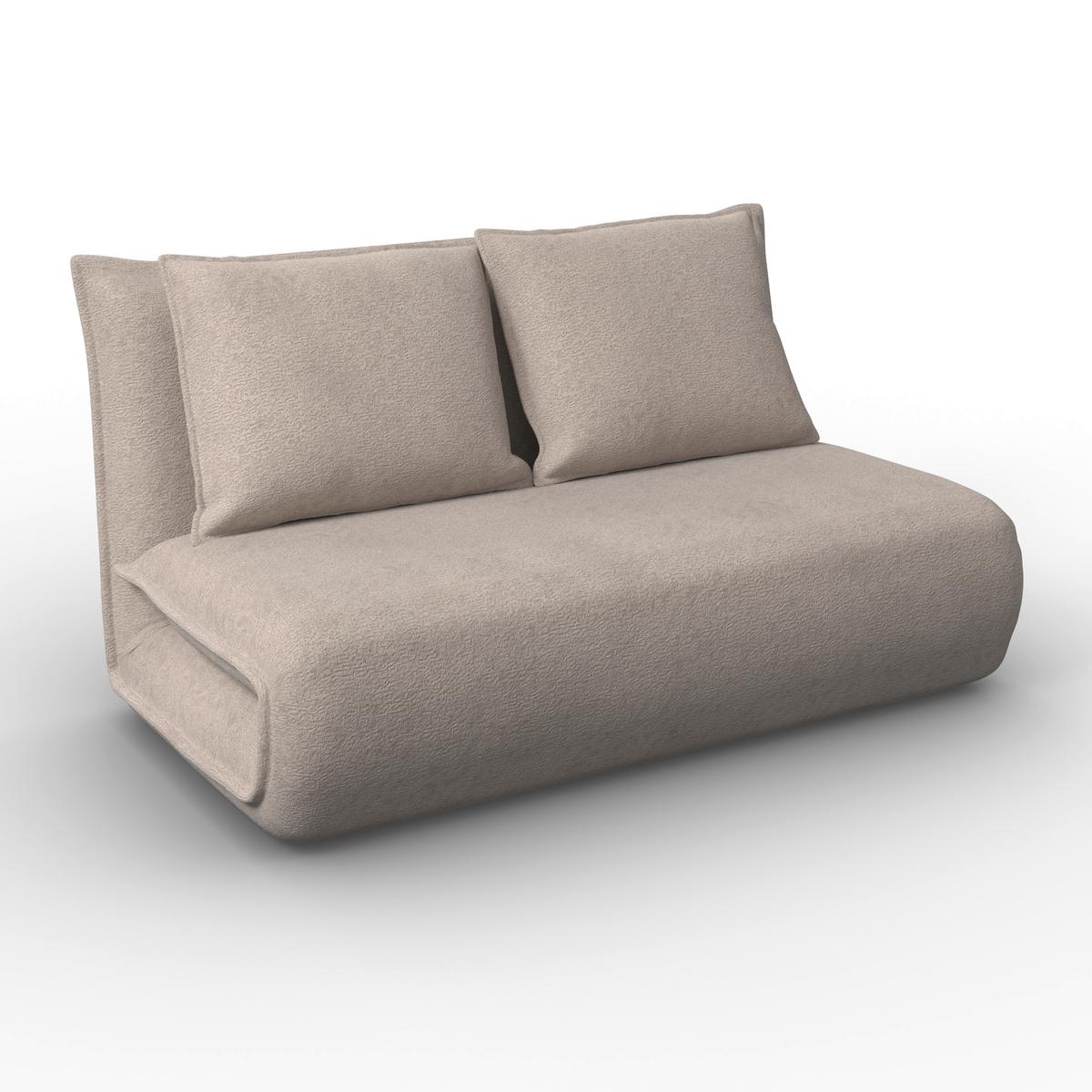 Schlafsofa Macy Bouclé Beige - Beige, MODERN, Textil/Metall (140/35/63cm) - Bessagi Home
