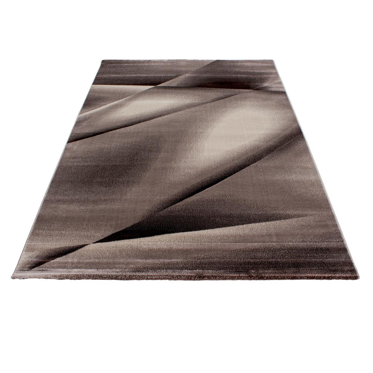 Flachwebeteppich Miami Braun ca. 140x200cm - Braun, Design, Textil (140/200cm) - Novel