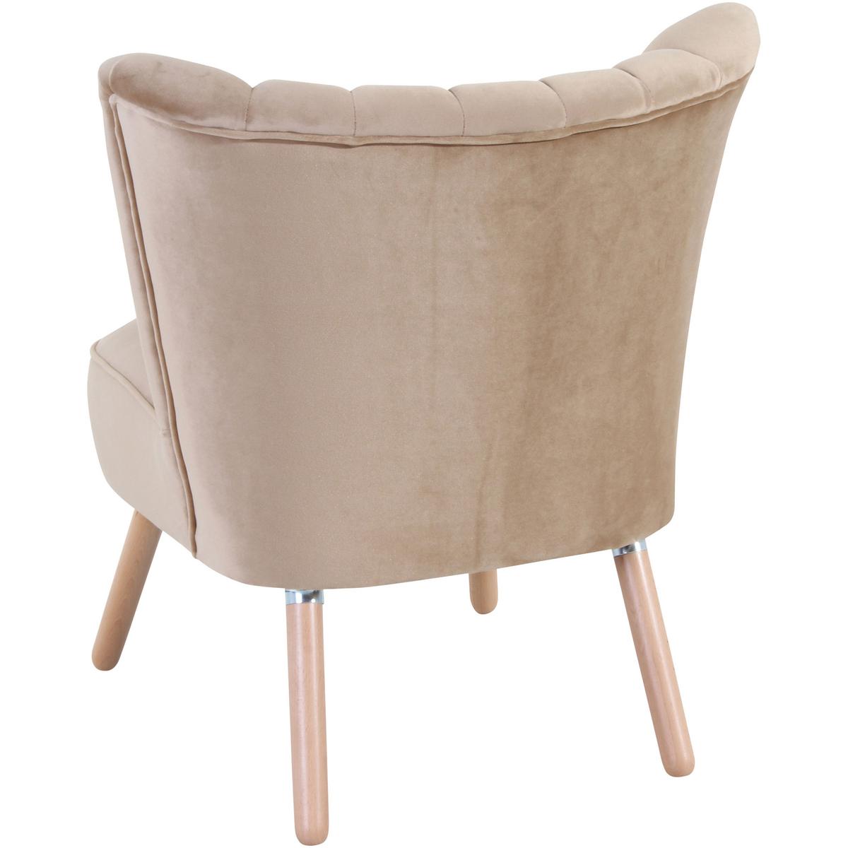 SESSEL ALESSANDRO - Sandfarben/Buchefarben, Design, Holz/Textil (70/80/66cm) - Max Winzer
