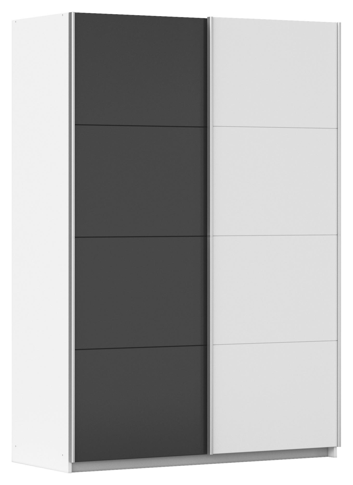 Ormar S Kliznim Vratima Subito - bijela/boje grafita, Moderno, drvni materijal/metal (136/197/61cm) - Modern Living