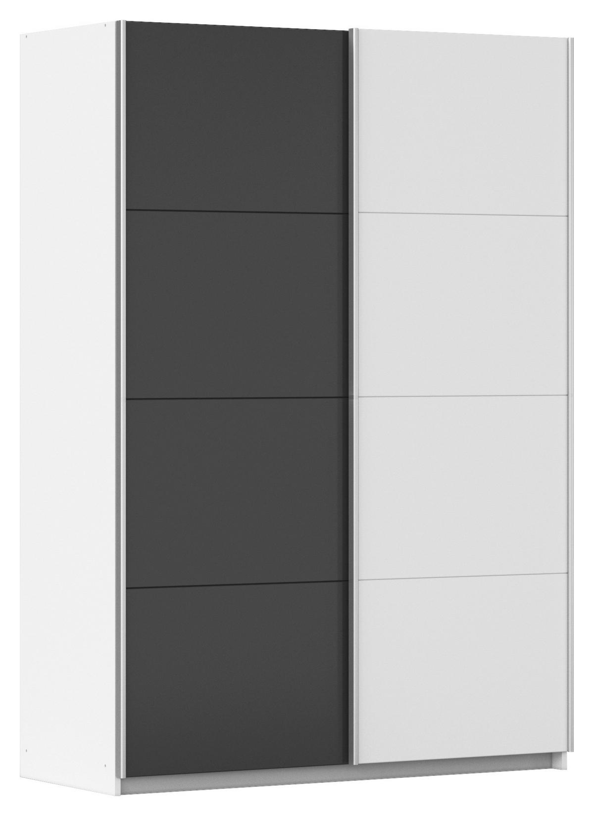 Ormar S Kliznim Vratima Subito - bijela/boje grafita, Moderno, drvni materijal/metal (136/197/61cm) - Modern Living