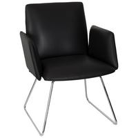 Konferenčni Stol Designia V, Črna - barve kroma/črna, Moderno, kovina/tekstil (58/80/62cm) - MID.YOU