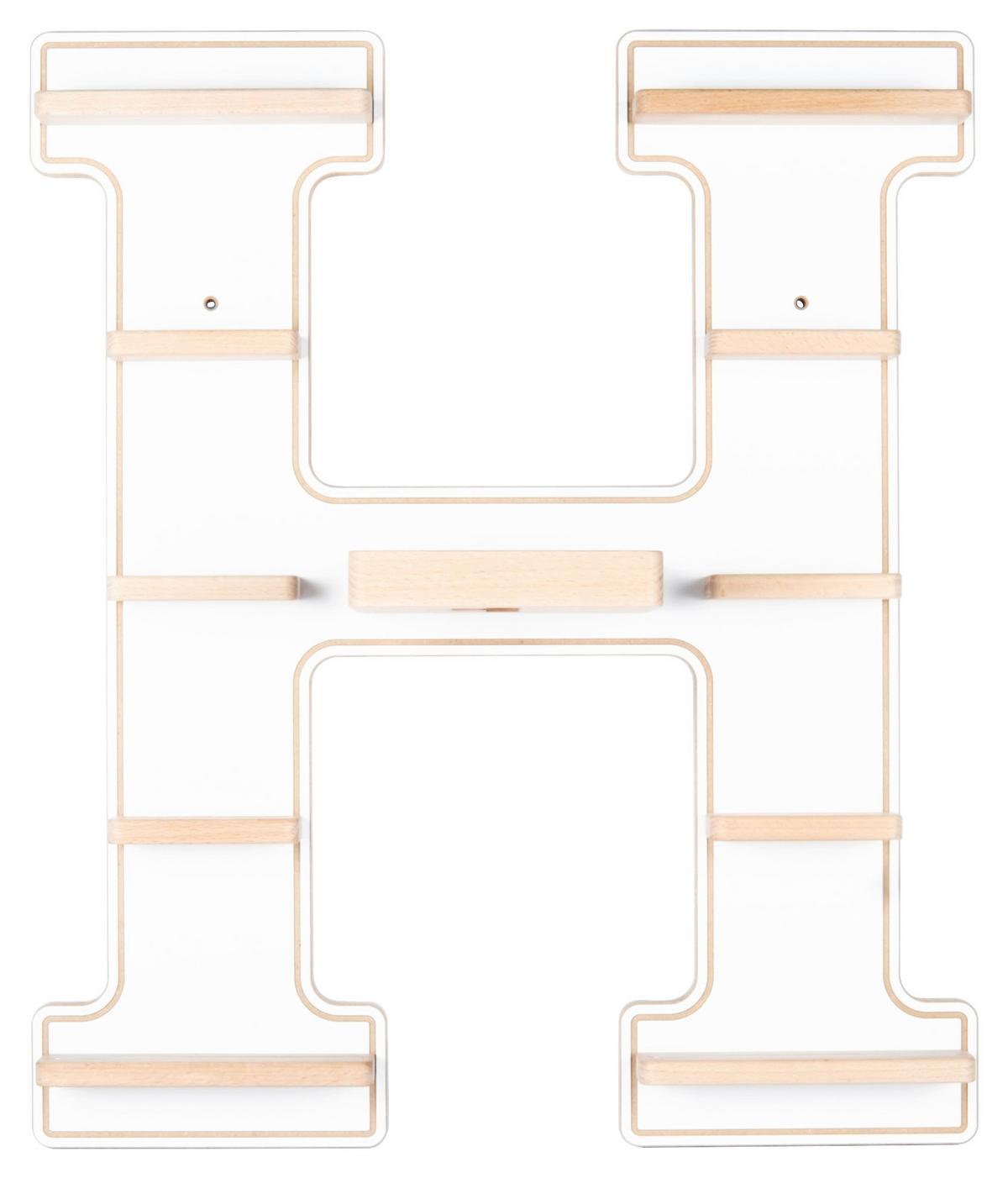 Otroška Polica Boarti, Bela - bela, Moderno, leseni material (46/54/19cm) - MID.YOU